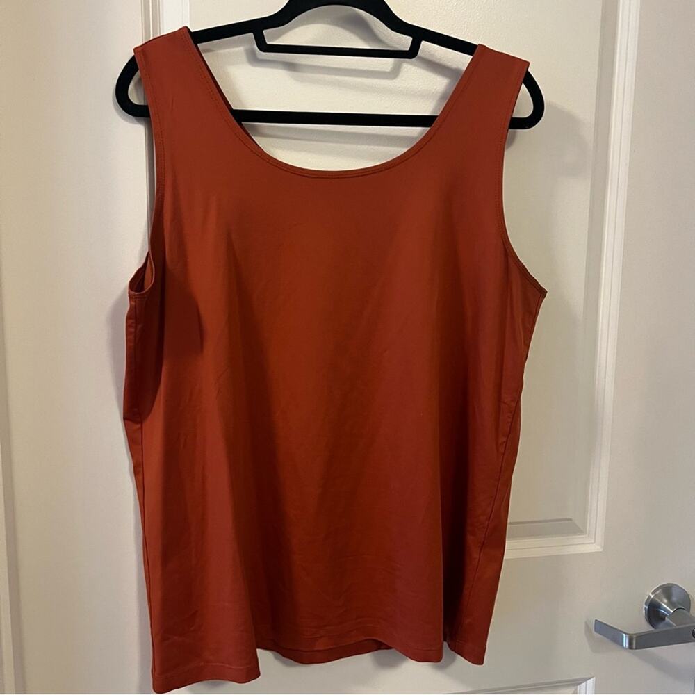 Christopher & Banks Burnt Orange Shell Tank Top Size XL